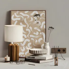 Wooden decor set